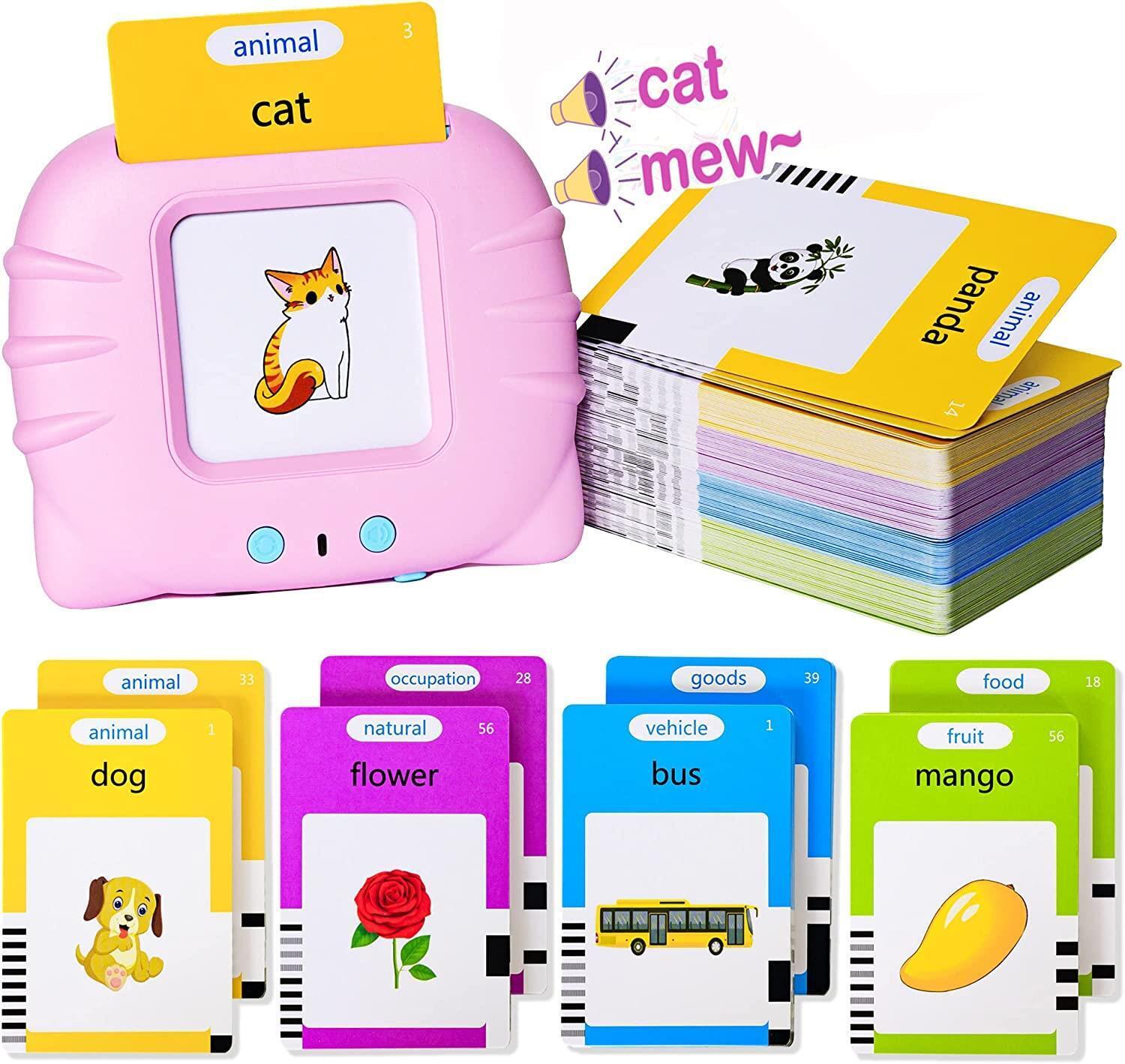 Talking Flash Card Reader for Kids with 112 Cards | Interactive English Learning & Educational Toy for Toddlers | Random Color view 3
