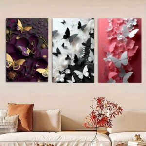 Decorative 3-Piece MDF Wall Art Frames Set
