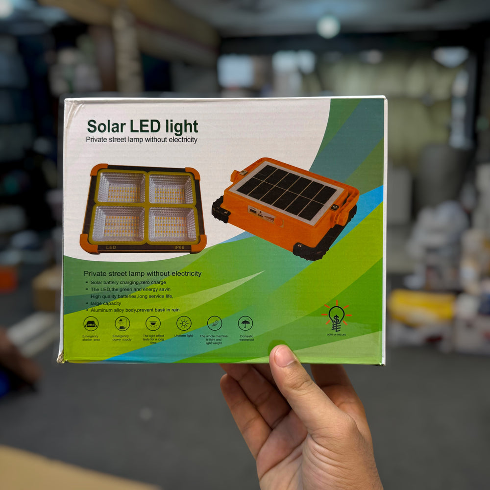 Solar Power Bank with Super Bright LED Light | Solar & USB Charging | Portable Emergency Light & Mobile Charger