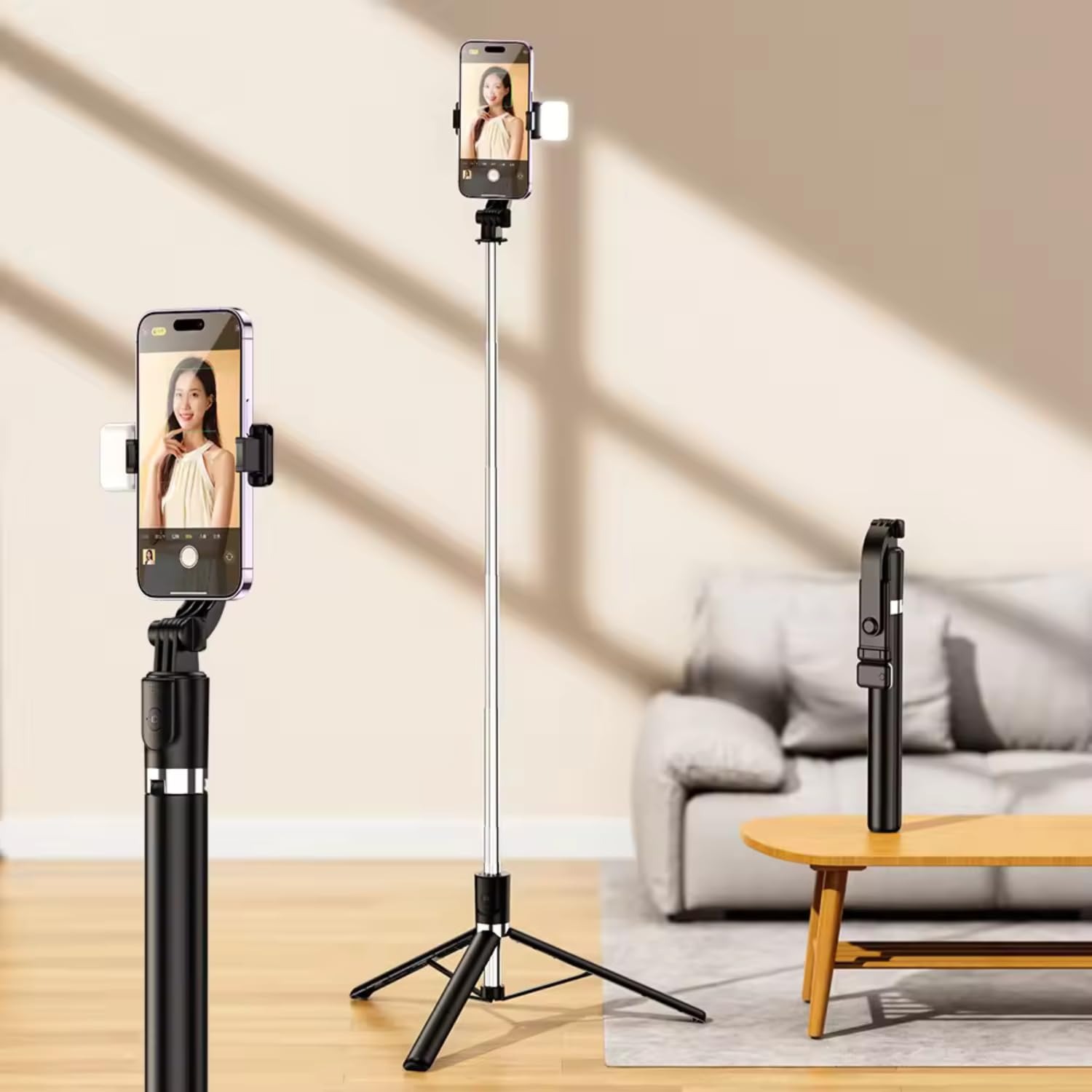 R15-L Premium Quality Selfie Stick Adjustable Size view 2