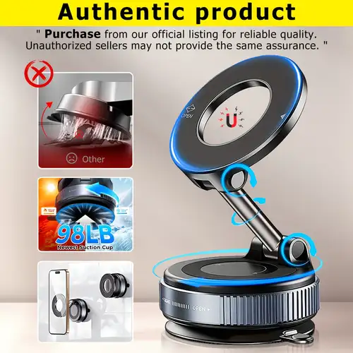 Original K007 Mobile Phone Holder with Strong Magnets 360 Degree â For Cars & Desktop
