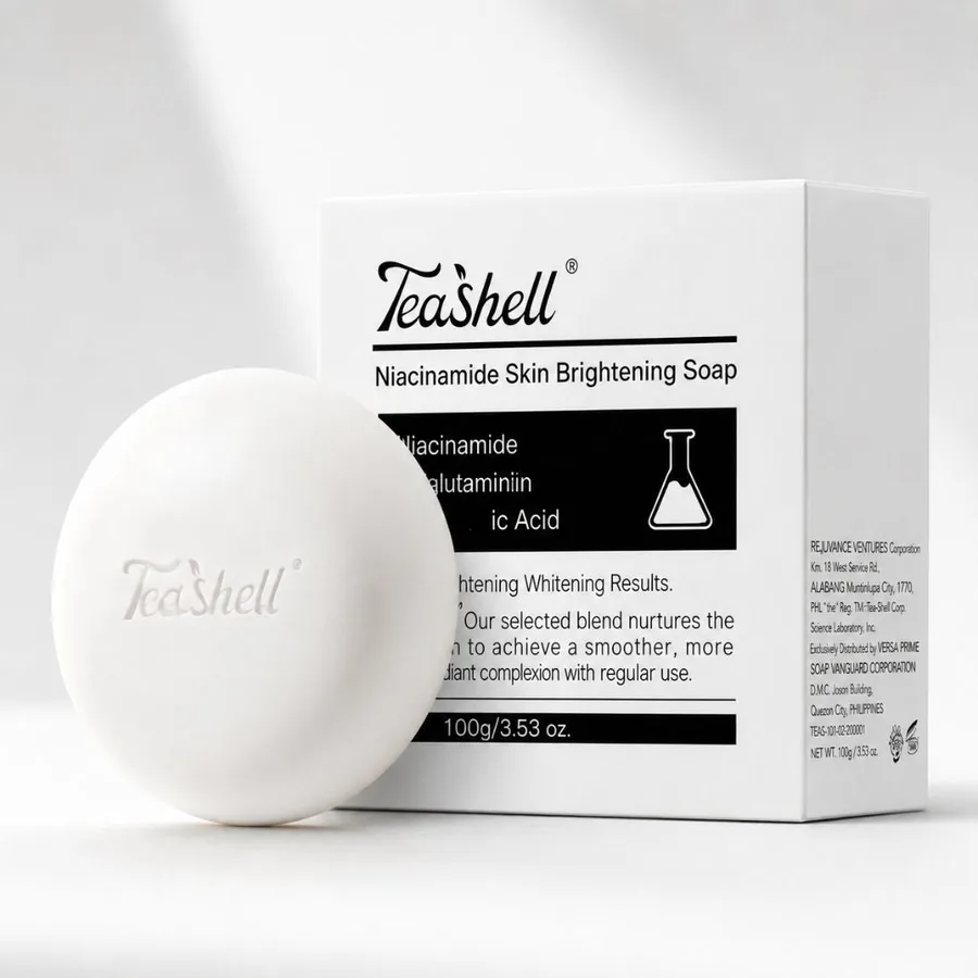 Teashell Niacinamide Skin Brightening Soap - Cleansing Bar Formulated For Daily Skincare Routine And Bright Complexion view 3