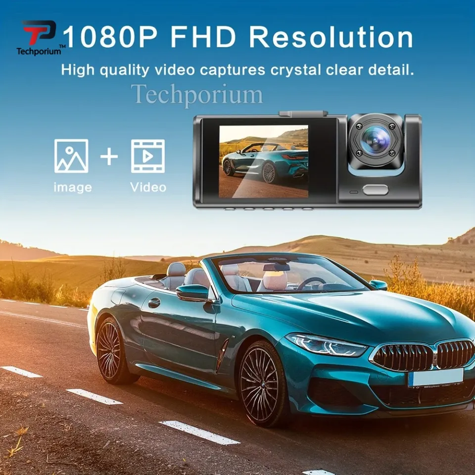 Car DVR Dash Cam 3 Channel Y16 (1080P) view 3
