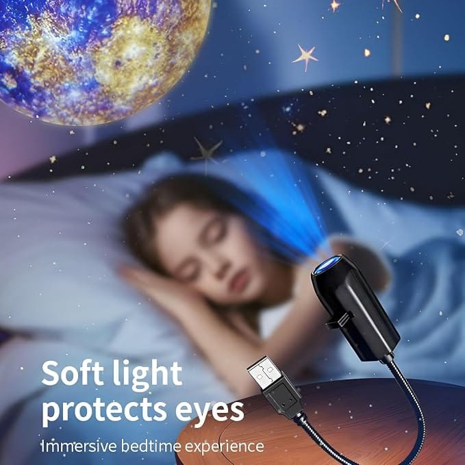 USB Ceiling Moon Earth Projection Atmosphere Light Starry Sky Lamp Night Light Romantic Bedroom Decoration Projector view 2