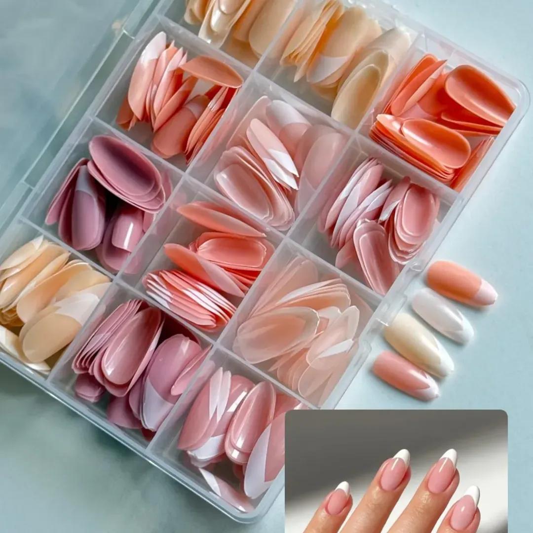 144 Pcs French Tip Nails With Free Nail Glue view 4