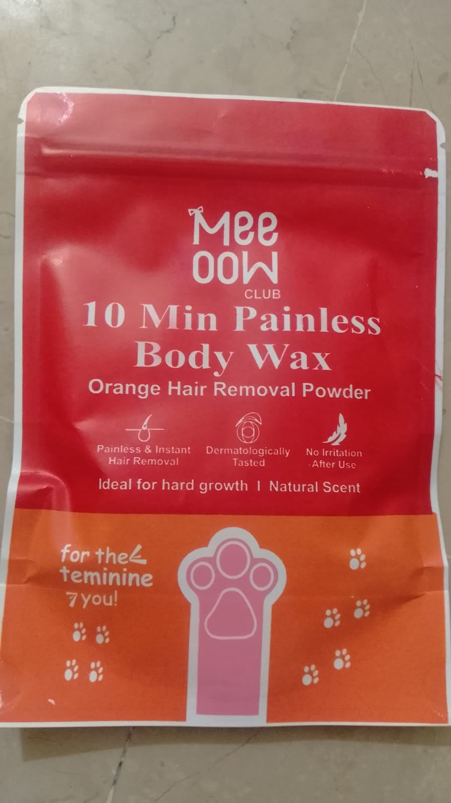 Meeoow Club 10 Min Painless Body Wax Orange Hair Removal Powder for Women | 75g view 5