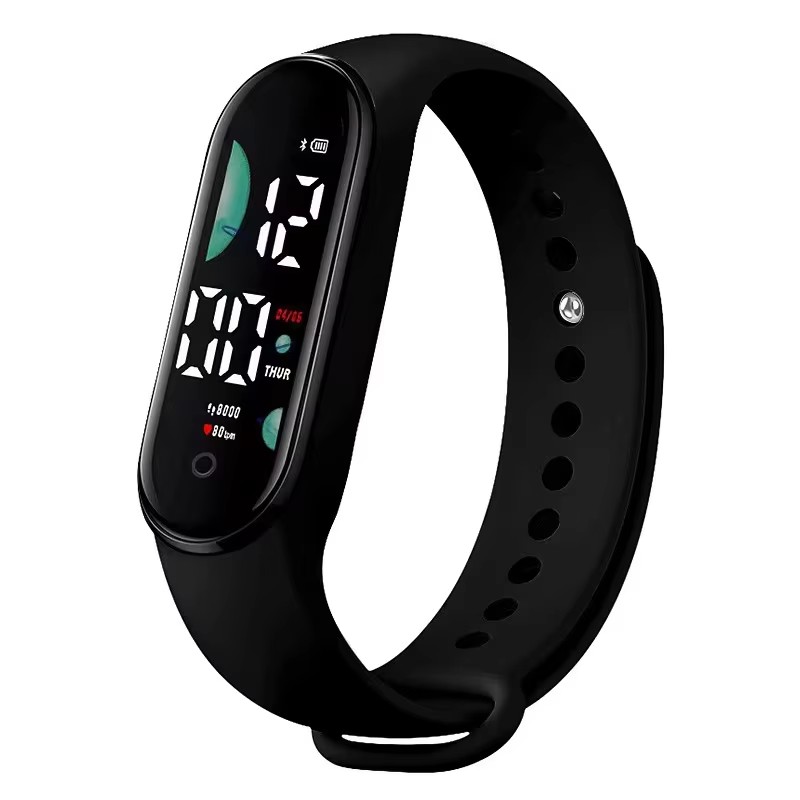 LED Digital Watch for Kids, Girls & Boys – Smart Band Style Sports Watch with Touch Button, Time & Date Display, Soft Silicone Strap view 4