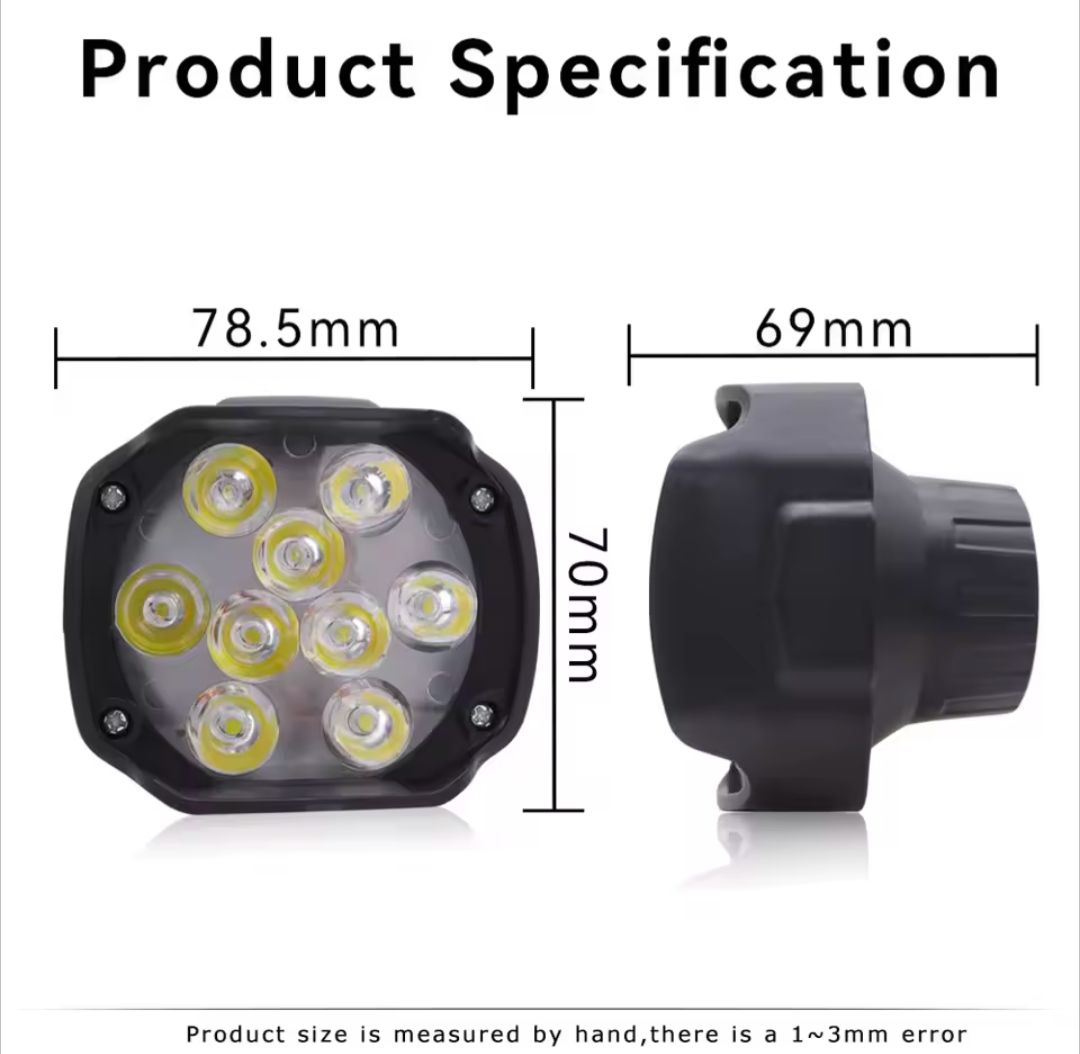 LED Rectangle Anti-Fog Light for Motorcycles view 2