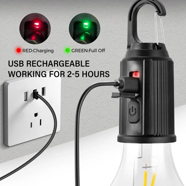 Portable USB Rechargeable LED Camping Bulb with Type-C Charging view 3