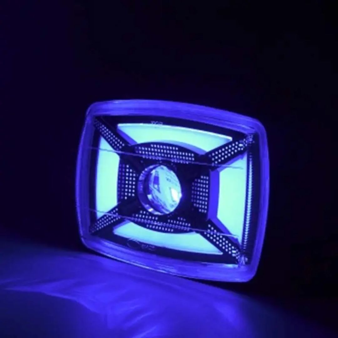Universal MOTOLED Matrix Style Dual Color LED Headlight Beam – White/Yellow High-Low Beam for Motorcycles view 4