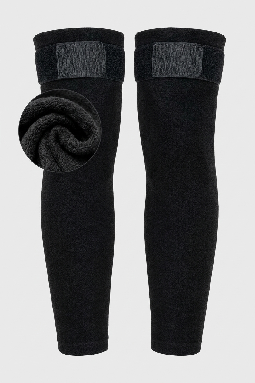 Thermal Knee & Leg Warmers - Adjustable Fleece Lined (Pair) view 4
