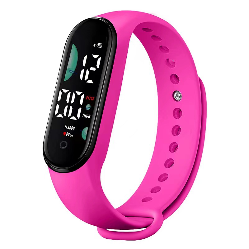 LED Digital Watch for Kids, Girls & Boys – Smart Band Style Sports Watch with Touch Button, Time & Date Display, Soft Silicone Strap view 2