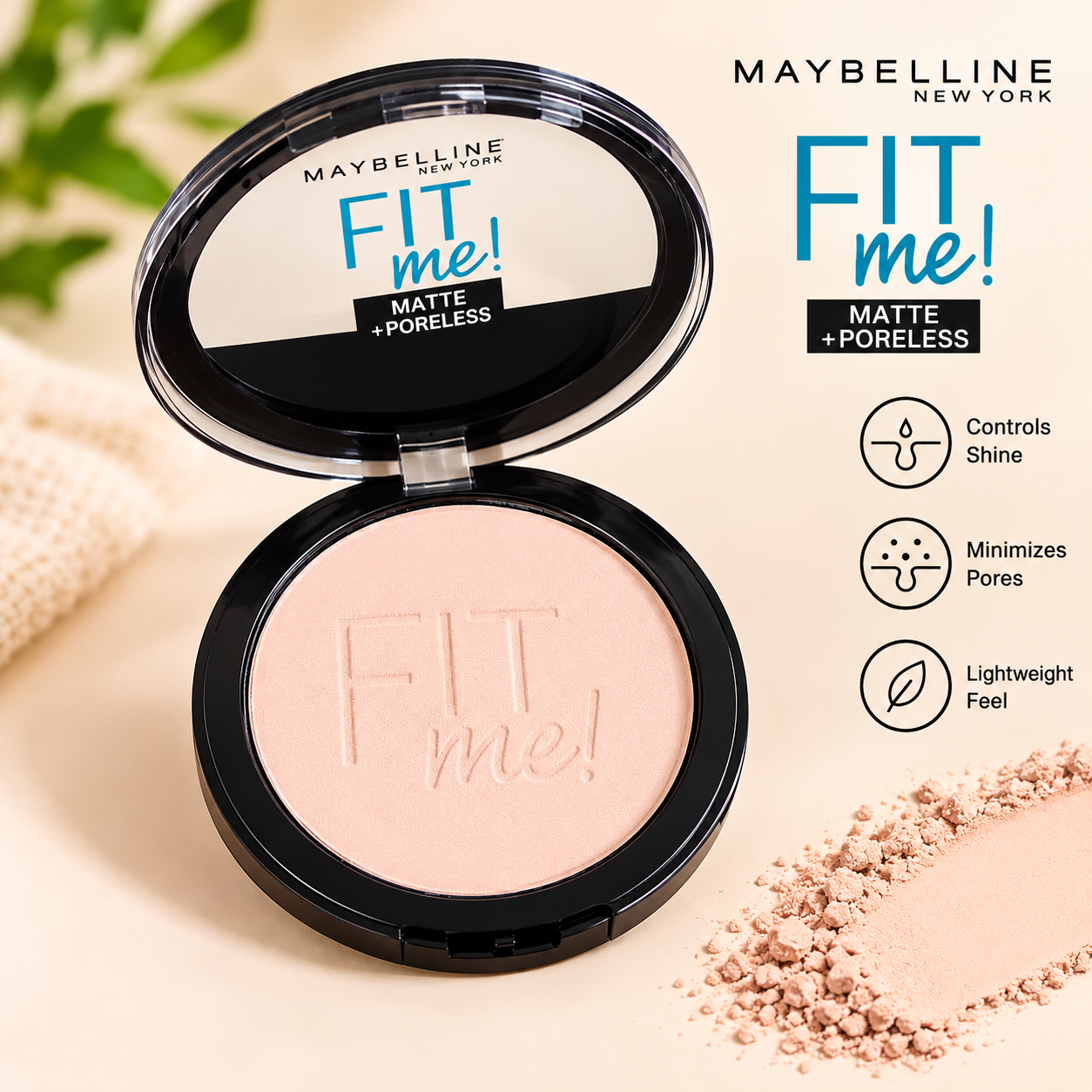 Fit me Face Powder Smooth Foundation Pressed Powder