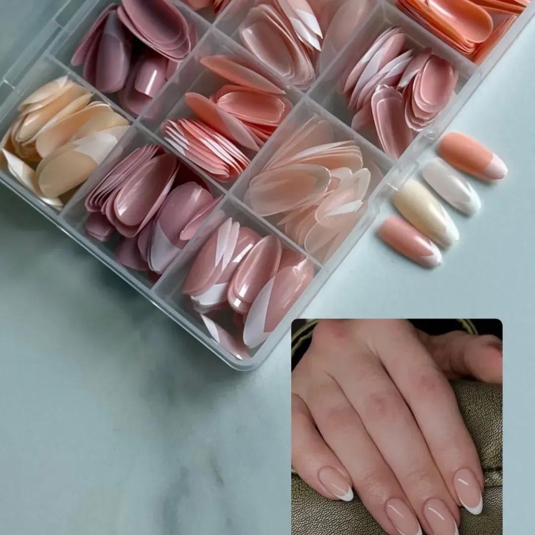 144 Pcs French Tip Nails With Free Nail Glue view 3