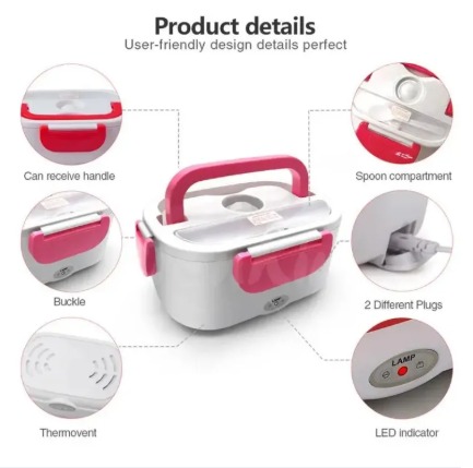 Electric Lunch Box – Durable, Leak-Proof, Food-Grade Container for Office, School, Travel & Meal Prep |Random Color view 4