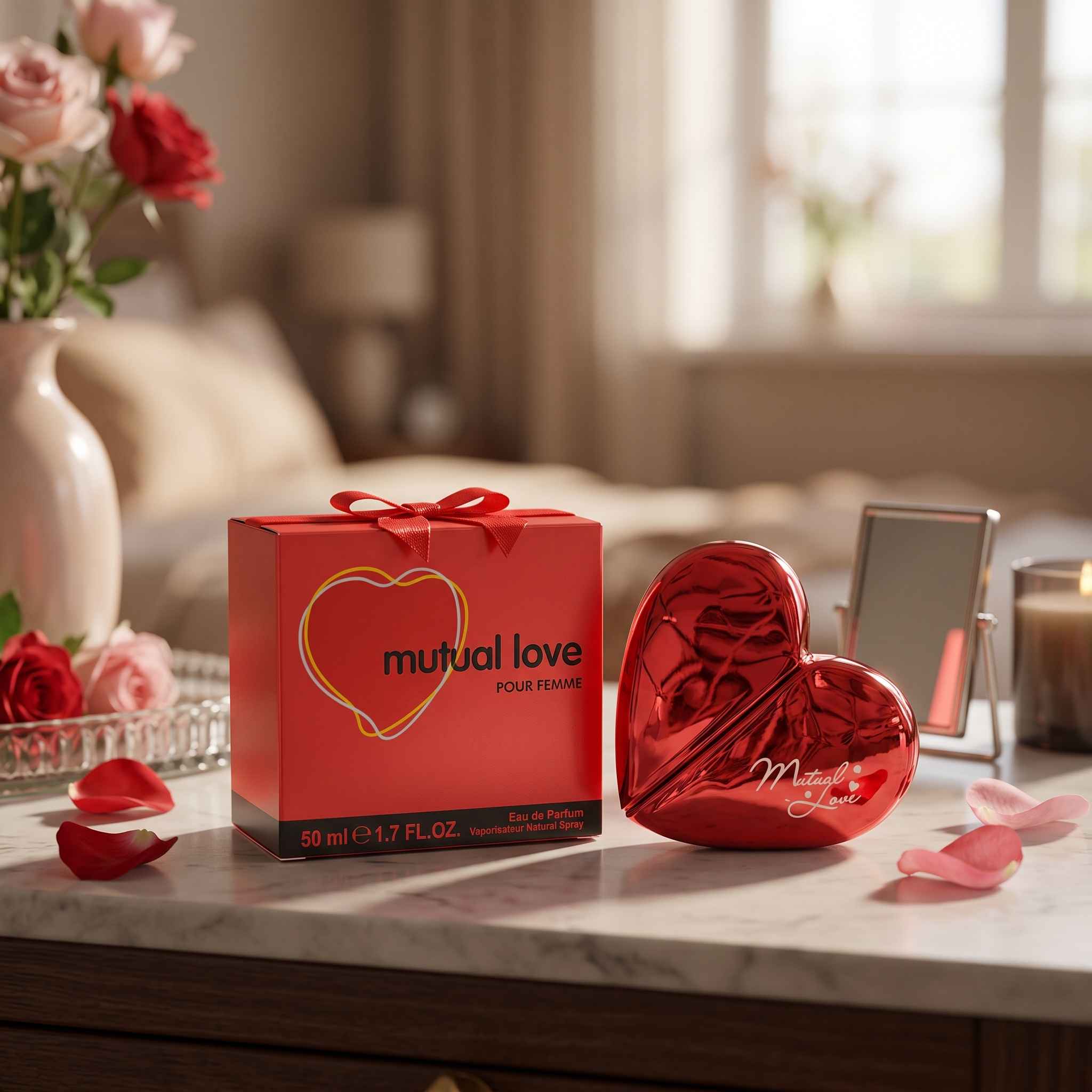 Mutual Love Perfume - Red Heart Shape Bottle - 100ml view 2