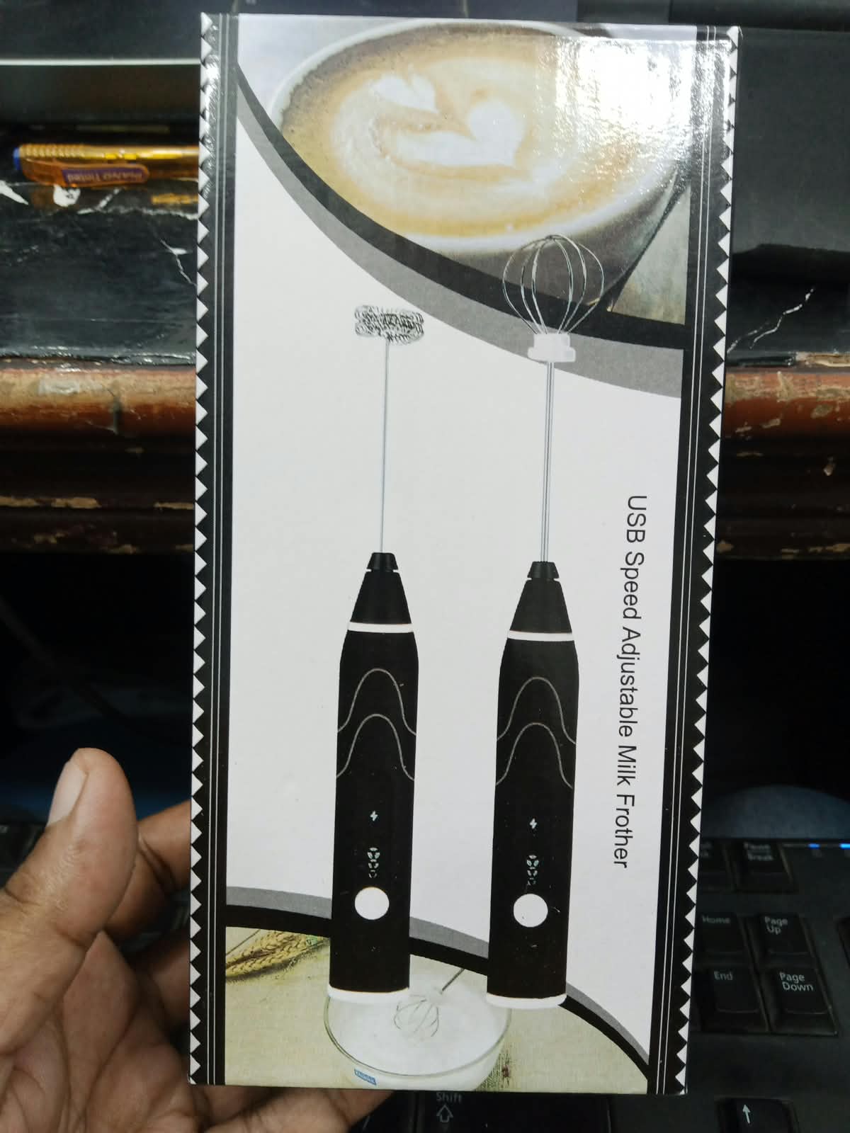 Portable Electric Milk Frother & Balloon Whisk 2-in-1 view 4