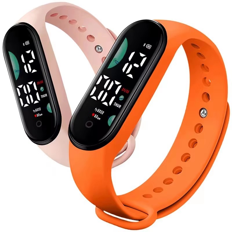 LED Digital Watch for Kids, Girls & Boys – Smart Band Style Sports Watch with Touch Button, Time & Date Display, Soft Silicone Strap view 3