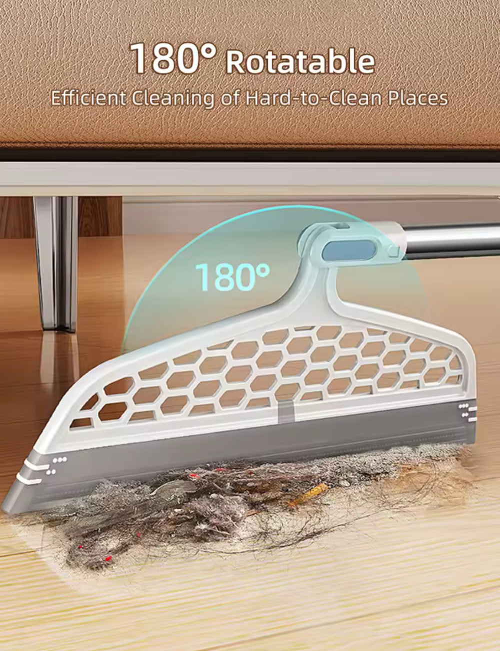 180° Rotatable Silicone Magic Rubber Broom Mop view 2
