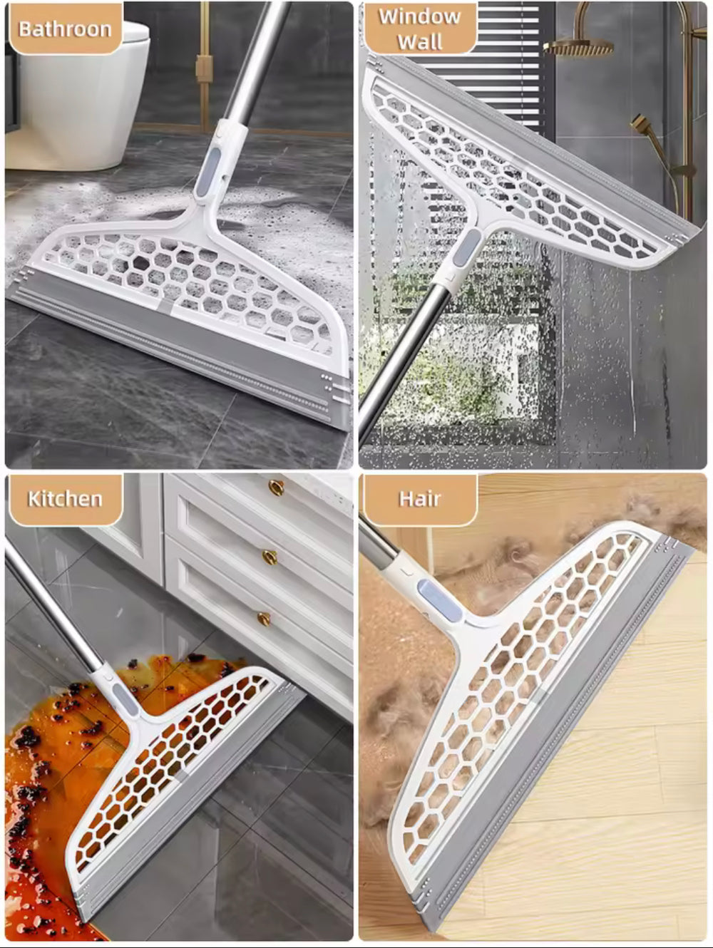 180° Rotatable Silicone Magic Rubber Broom Mop view 3