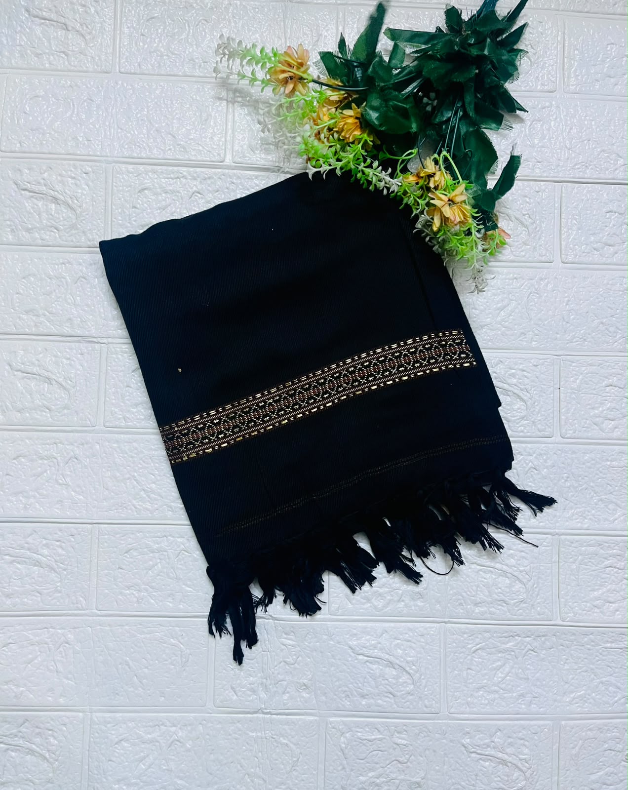 Al Karam Wool Pashmini Shawl - Men's Winter Shawl view 2