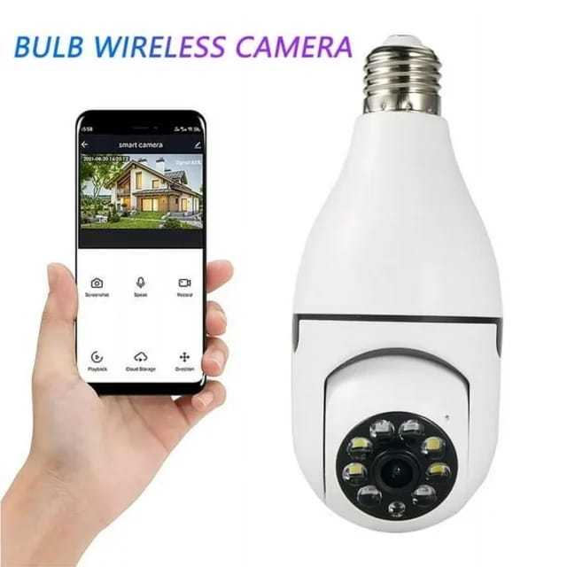 CCTV WiFi Bulb Camera | Wireless Camera | 360° Rotation With 2 Way Audio | Mobile Control Security Camera 1080P HD view 2