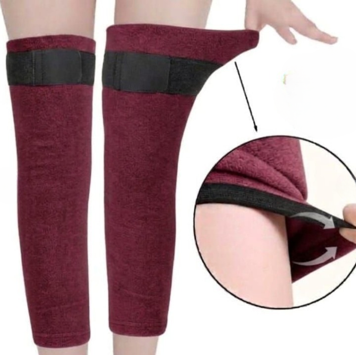 Adjustable Knee Support Compression Sleeve with Straps (Random Color) - Pair view 2