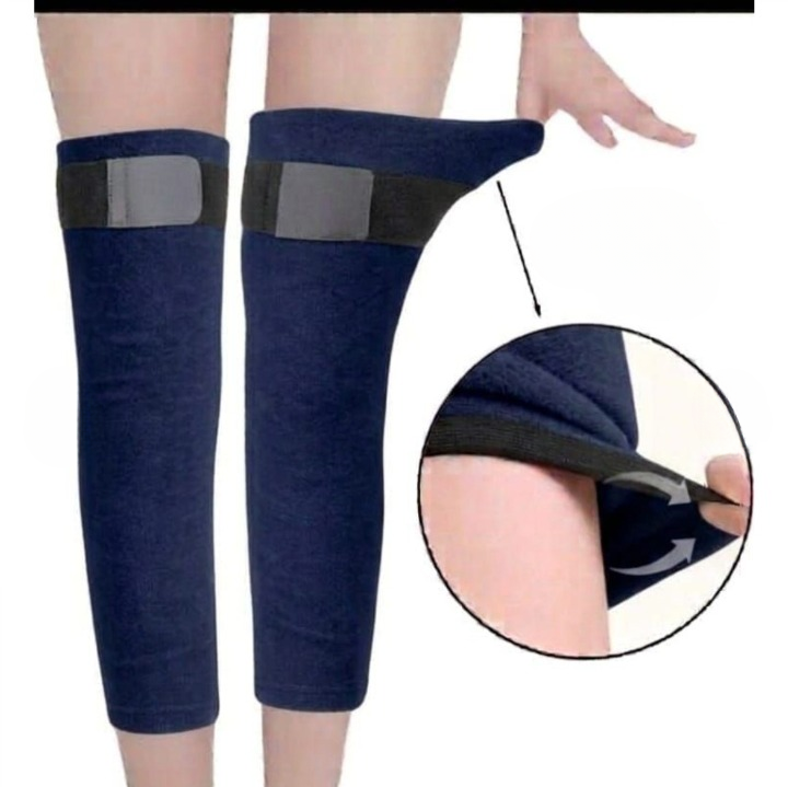Adjustable Knee Support Compression Sleeve with Straps (Random Color) - Pair view 3