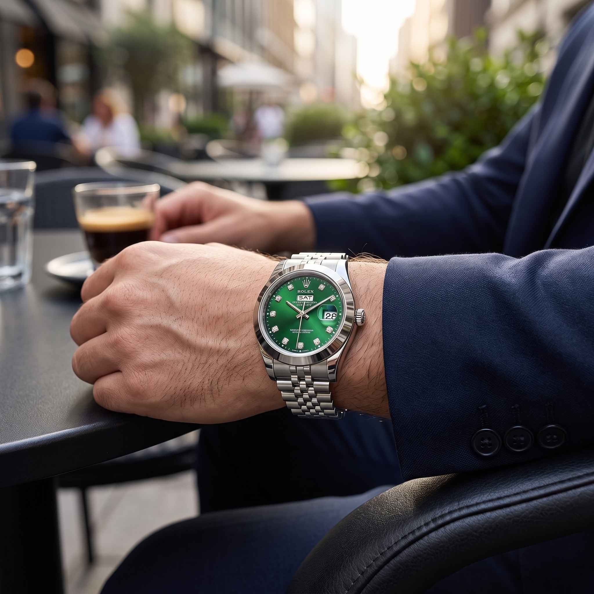 Rolex Stylish Dial Watch Classic Analog Wristwatch For Men - Without Box view 2