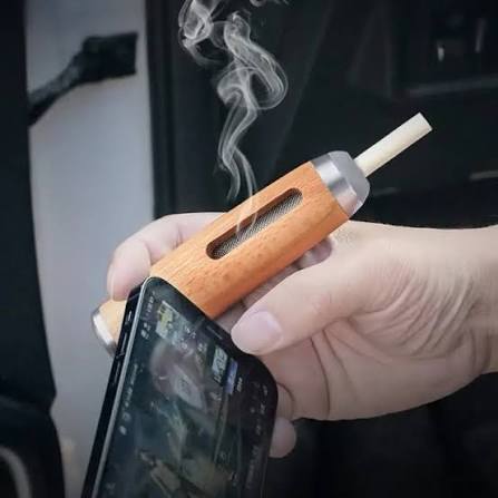 Premium Handheld Ashless Cigarette Holder – Portable Wooden Anti-Ash Car & Desktop Smoking Sleeve Protective Cover | Portable Ash Tray view 4