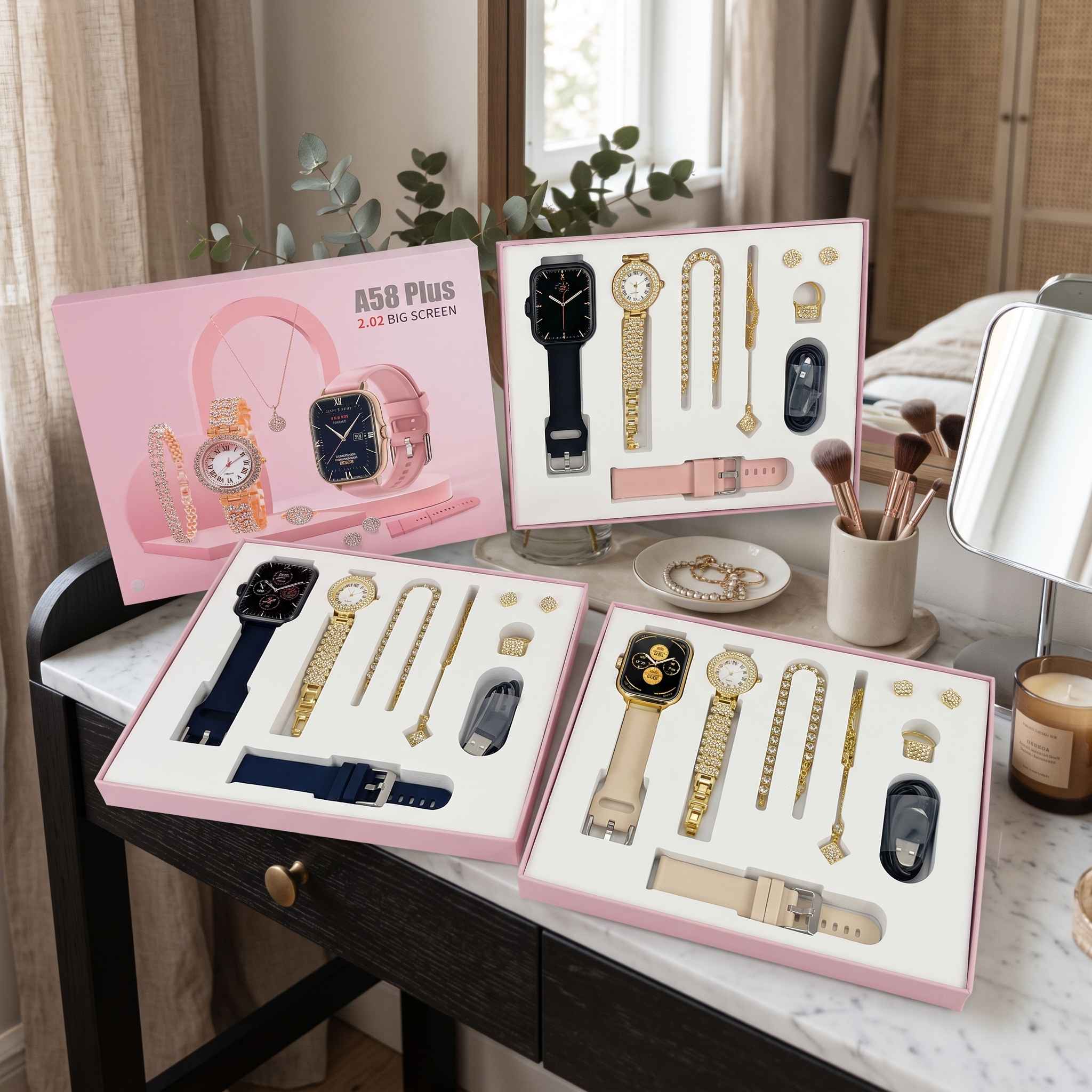 A58 Plus Smart Watch Luxury Gift Set view 2
