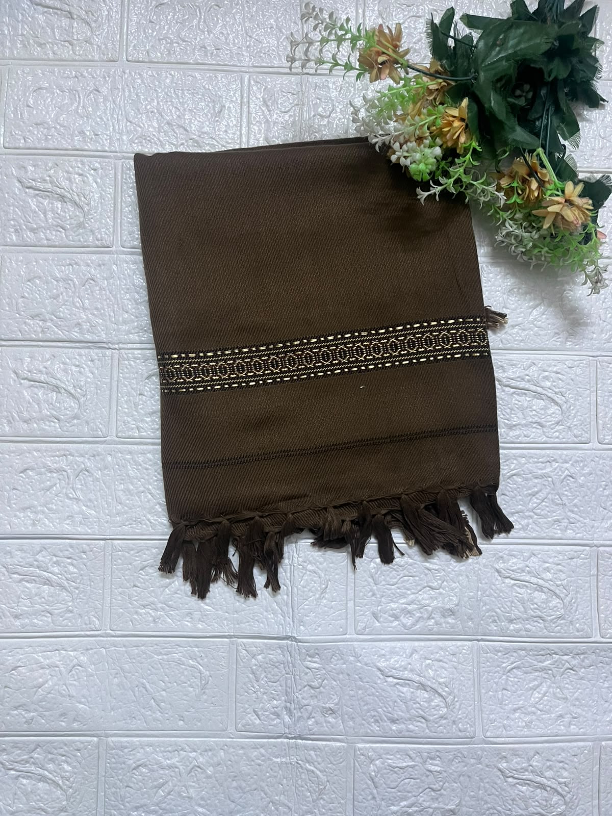 Al Karam Wool Pashmini Shawl - Men's Winter Shawl view 3
