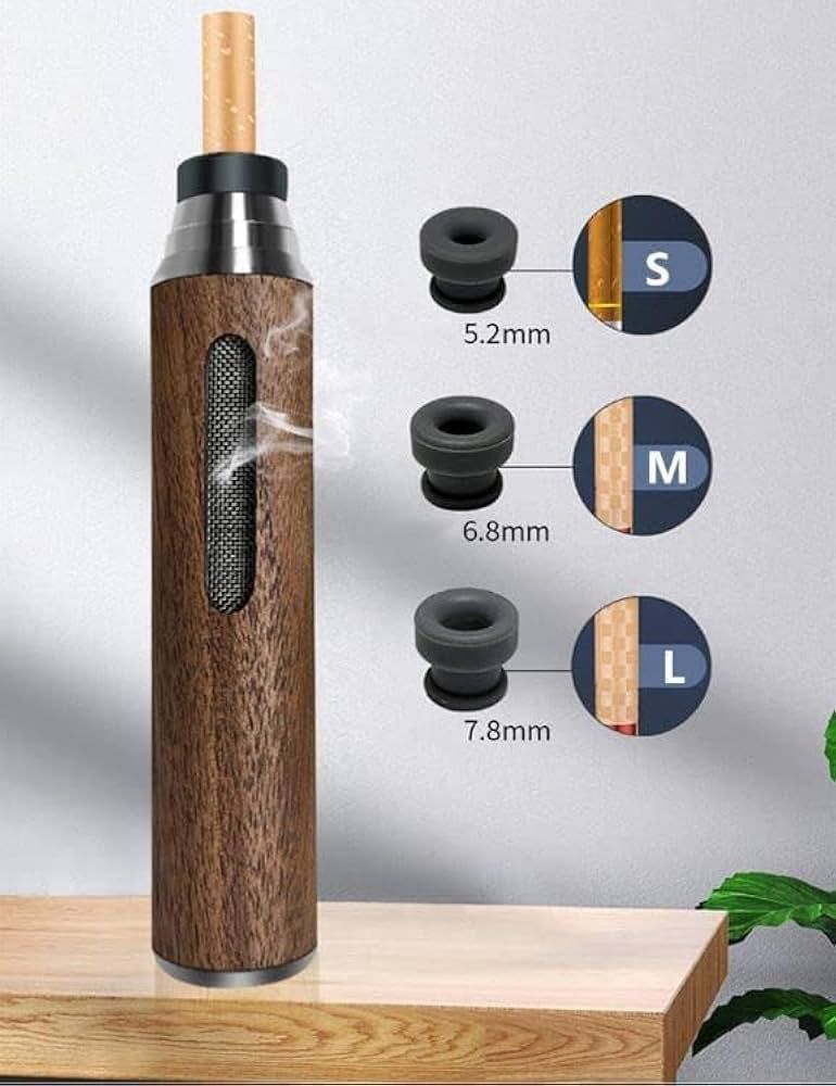 Premium Handheld Ashless Cigarette Holder – Portable Wooden Anti-Ash Car & Desktop Smoking Sleeve Protective Cover | Portable Ash Tray view 3