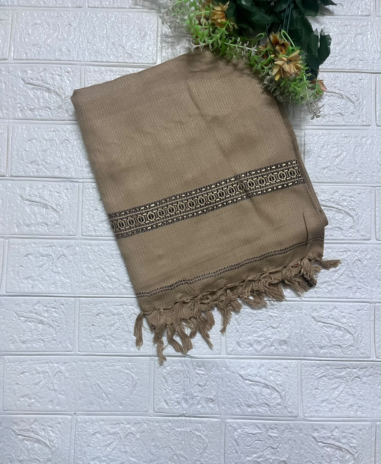 Al Karam Wool Pashmini Shawl - Men's Winter Shawl view 4