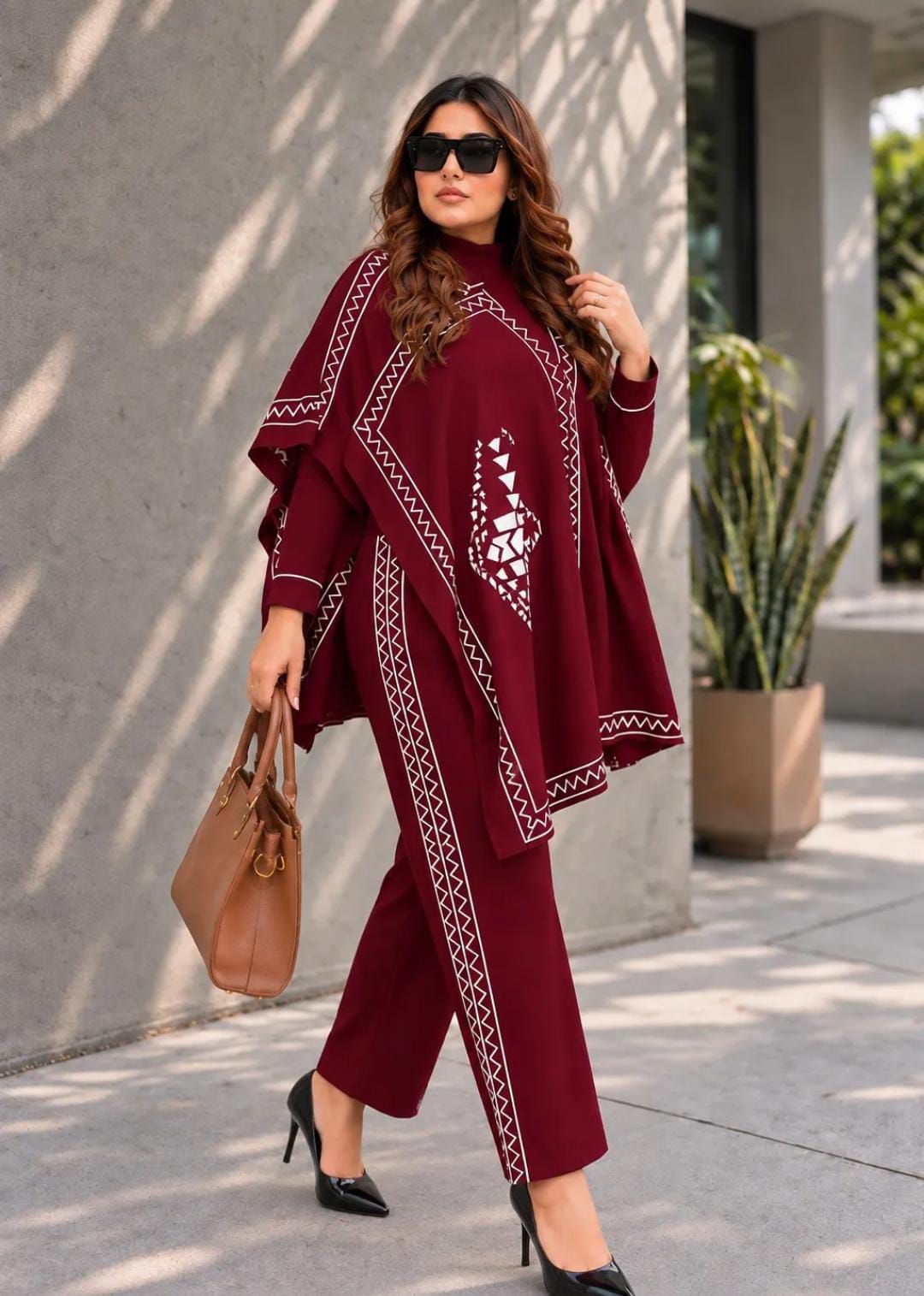 Winter Fleece 3-Piece Printed Shawl and Flapper Set