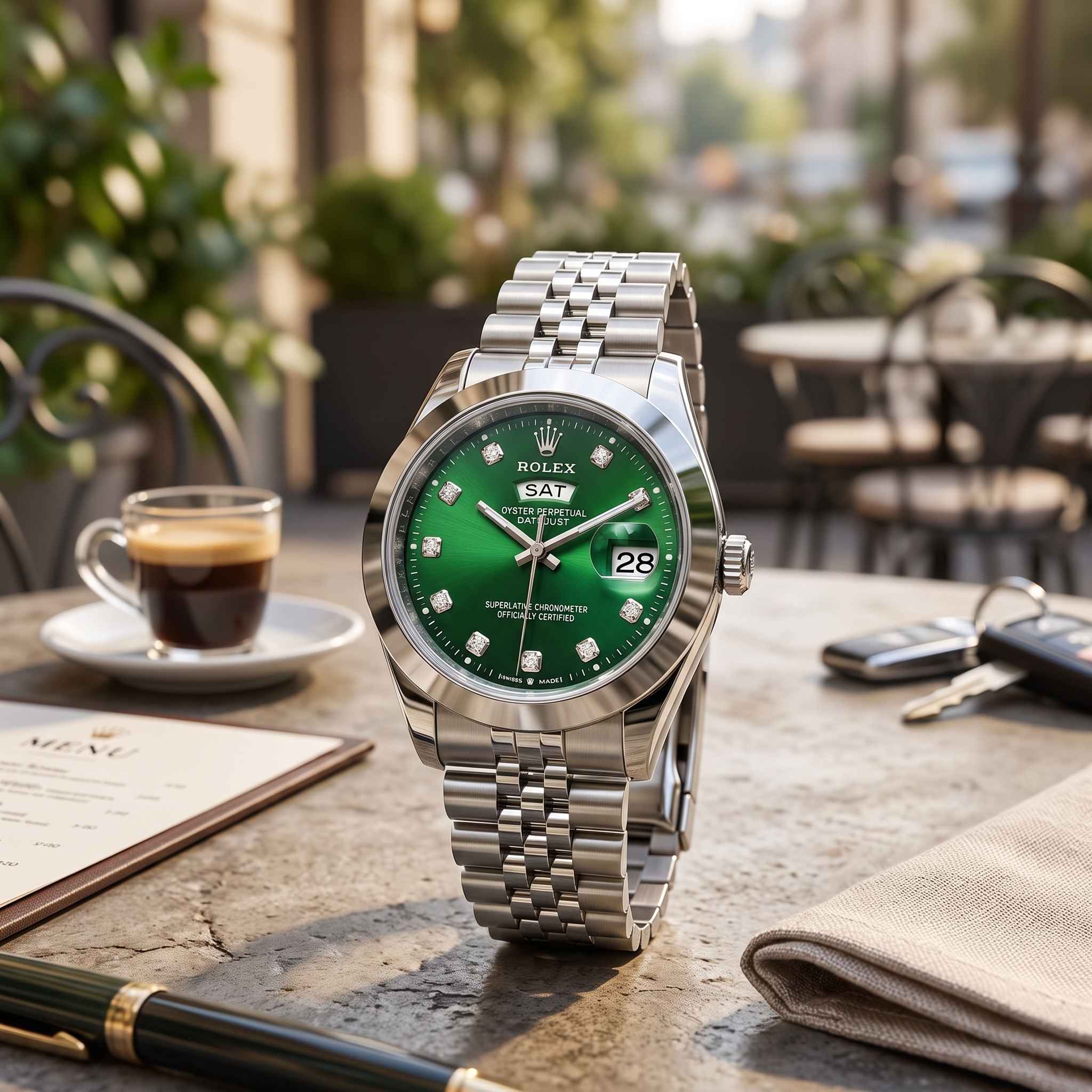 Rolex Stylish Dial Watch Classic Analog Wristwatch For Men - Without Box
