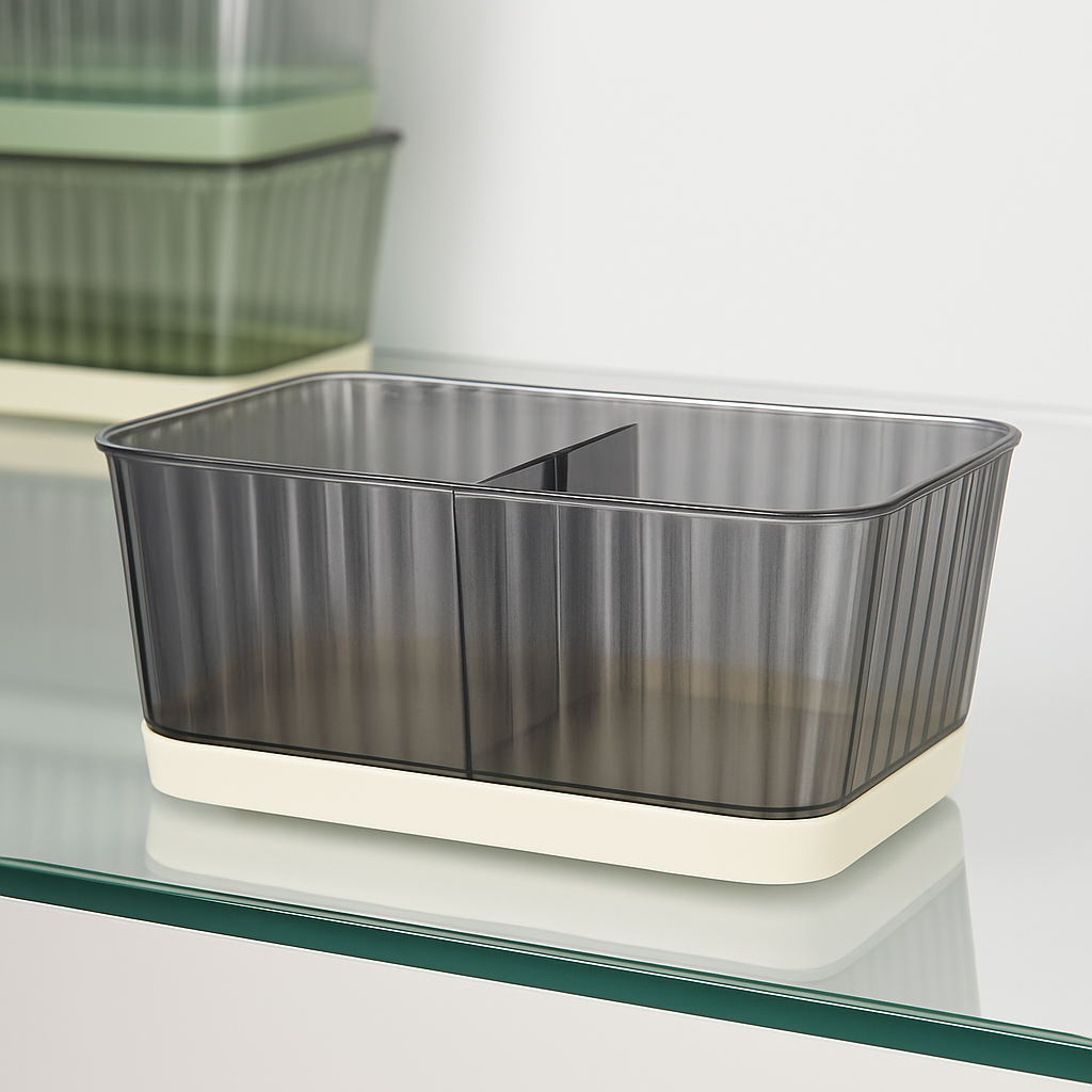 Acrylic Spoon and Cutlery Organizer - 2 Compartments