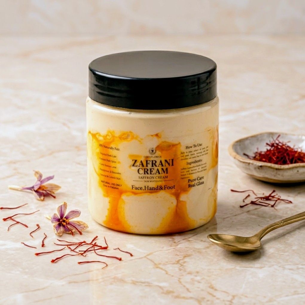 Zafrani Cream Saffron Skin Whitening Cream For Face, Hand & Feet - 500gm Pure Care Real Glow view 2