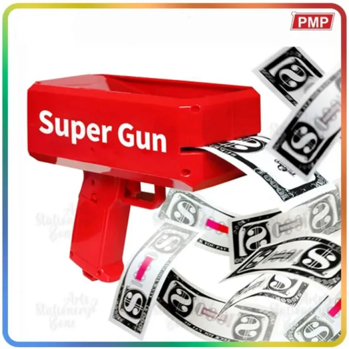 Money Gun Paper Spary Machine Toy Gun Money Gun with 100 Pcs Play Money Cash Gun Party Supplies view 2