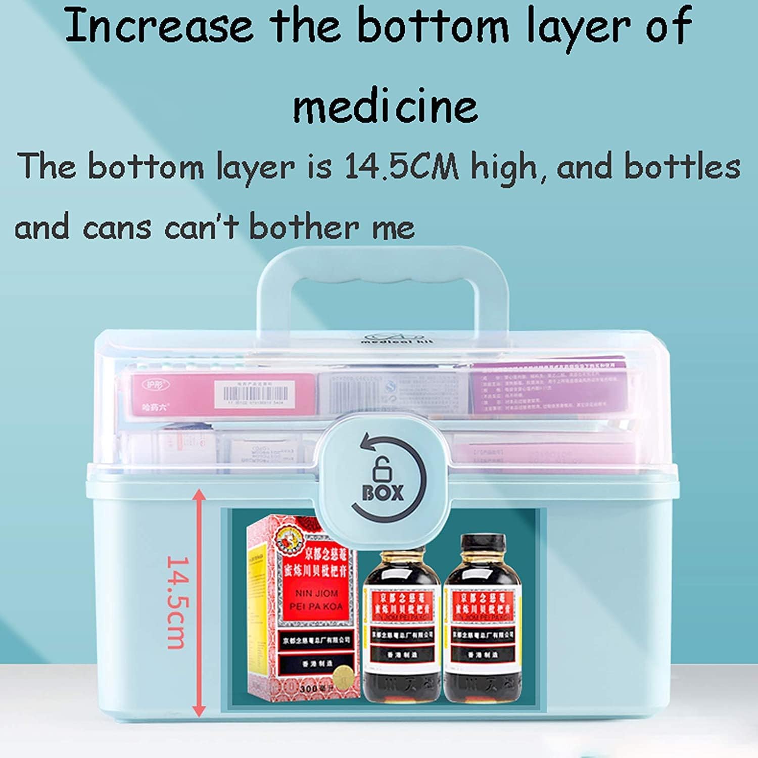 High-Quality Extra-Large Multi-Layer Medicine & Storage Box view 2