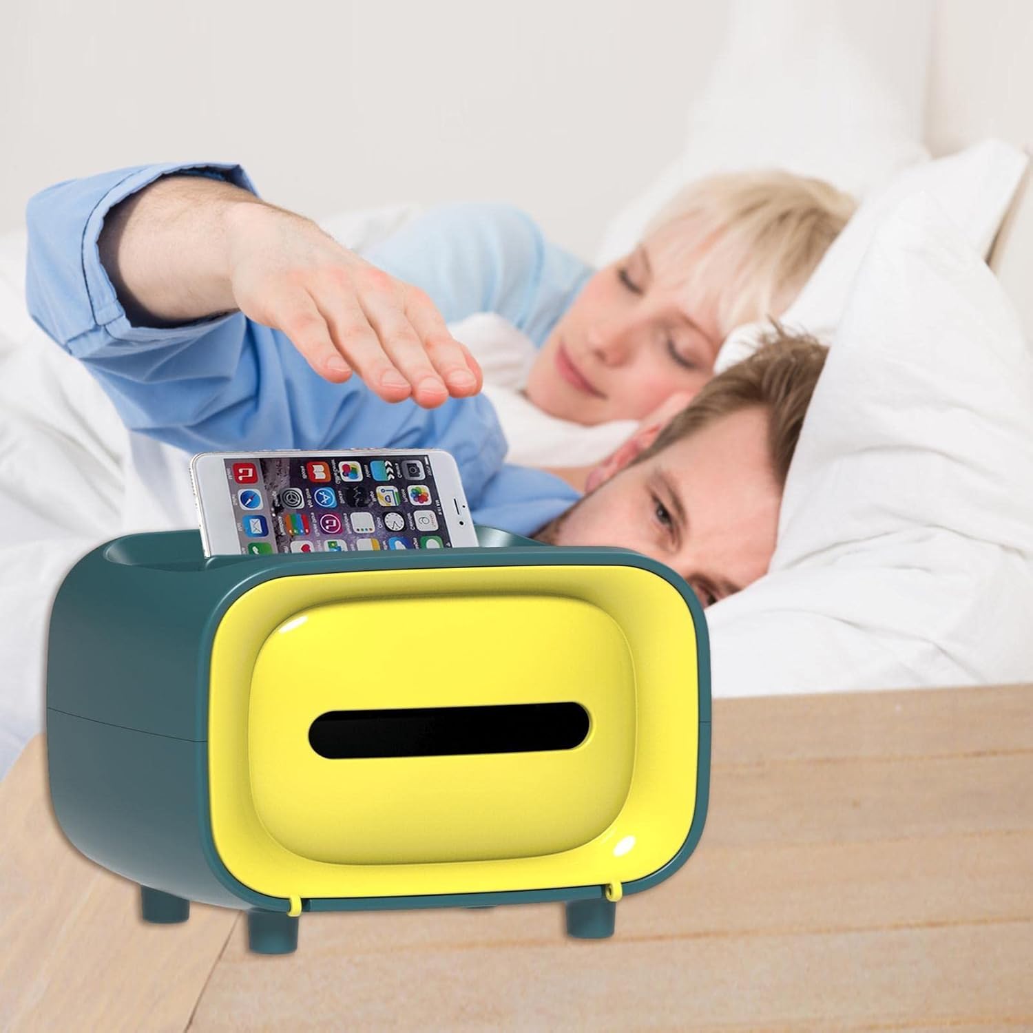 Retro TV Shaped Tissue Box and Stationery Organizer view 2