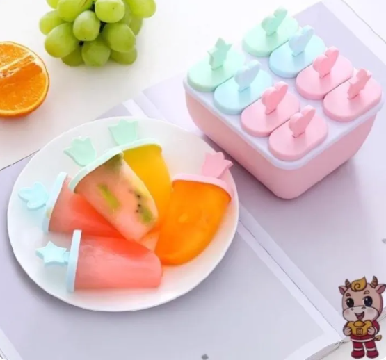 6-Cavity Kulfi & Popsicle Mold Set with Water-Release Base | Random Color view 3