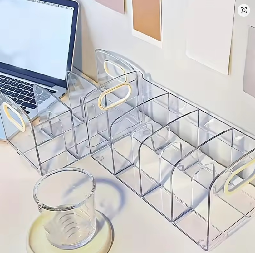 Clear Acrylic Desktop Book Rack Organiser