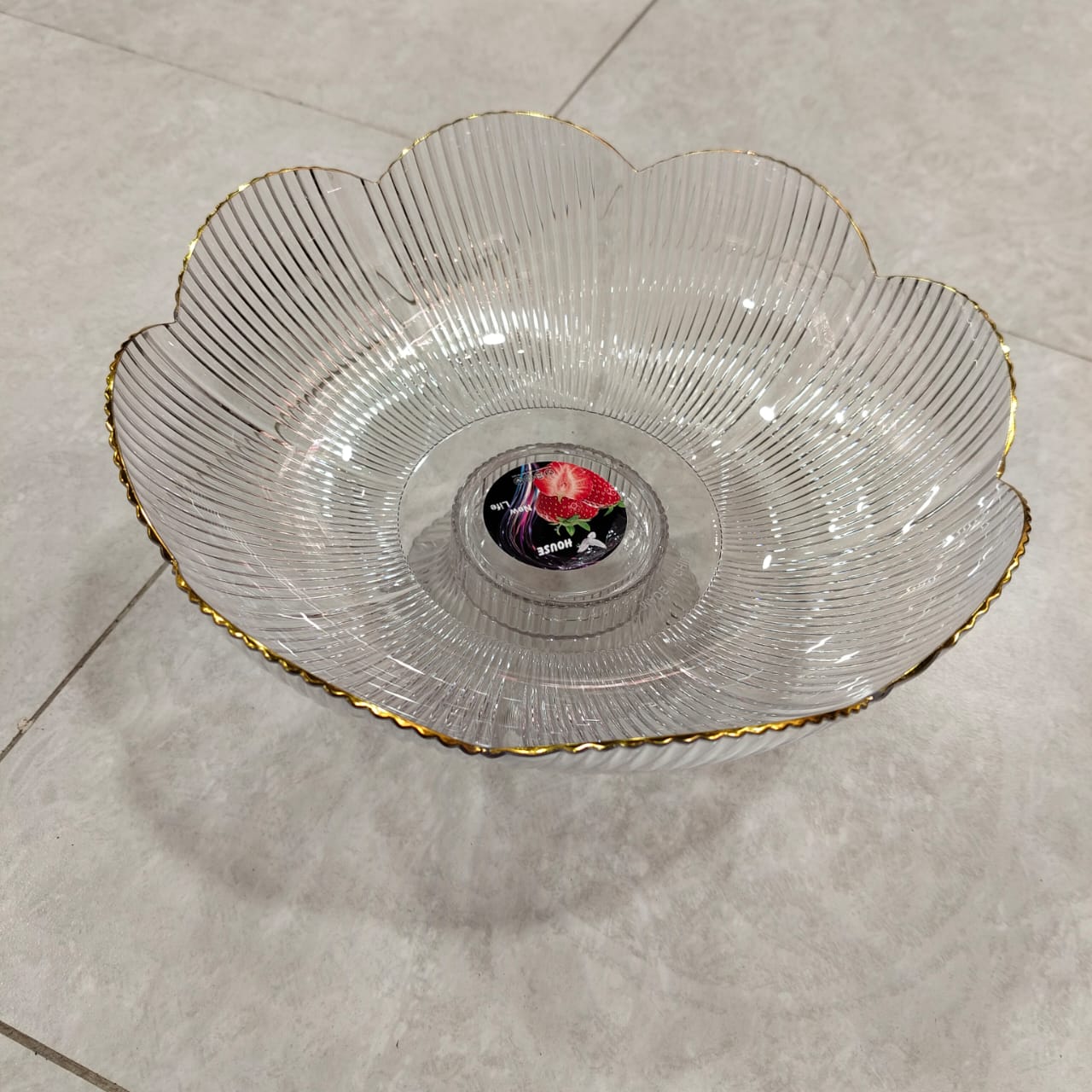 Acrylic Fruit Basket with Detachable Stand view 4