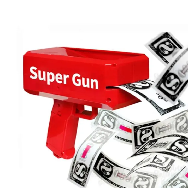 Money Gun Paper Spary Machine Toy Gun Money Gun with 100 Pcs Play Money Cash Gun Party Supplies view 4