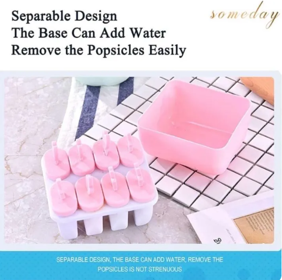 6-Cavity Kulfi & Popsicle Mold Set with Water-Release Base | Random Color