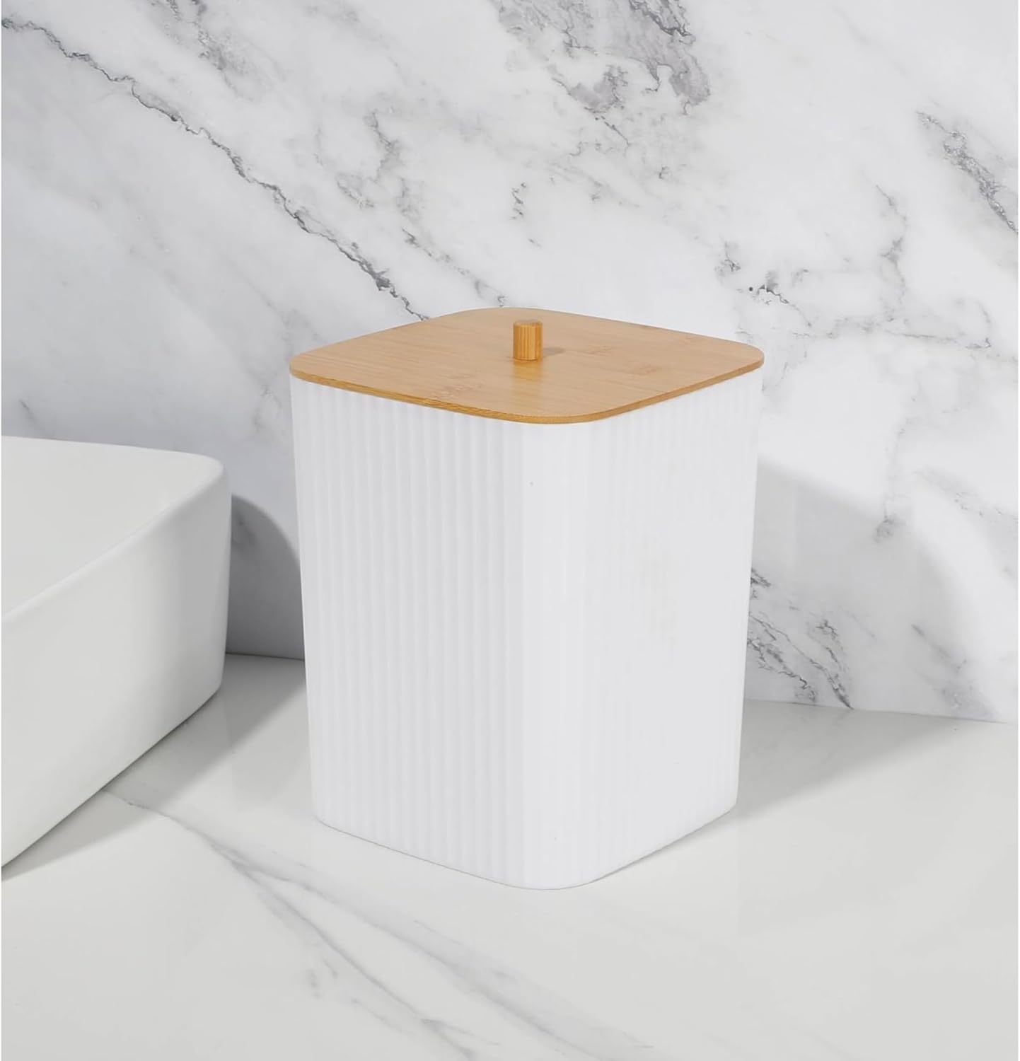 6-Piece Bathroom Accessory Set (Square - White)