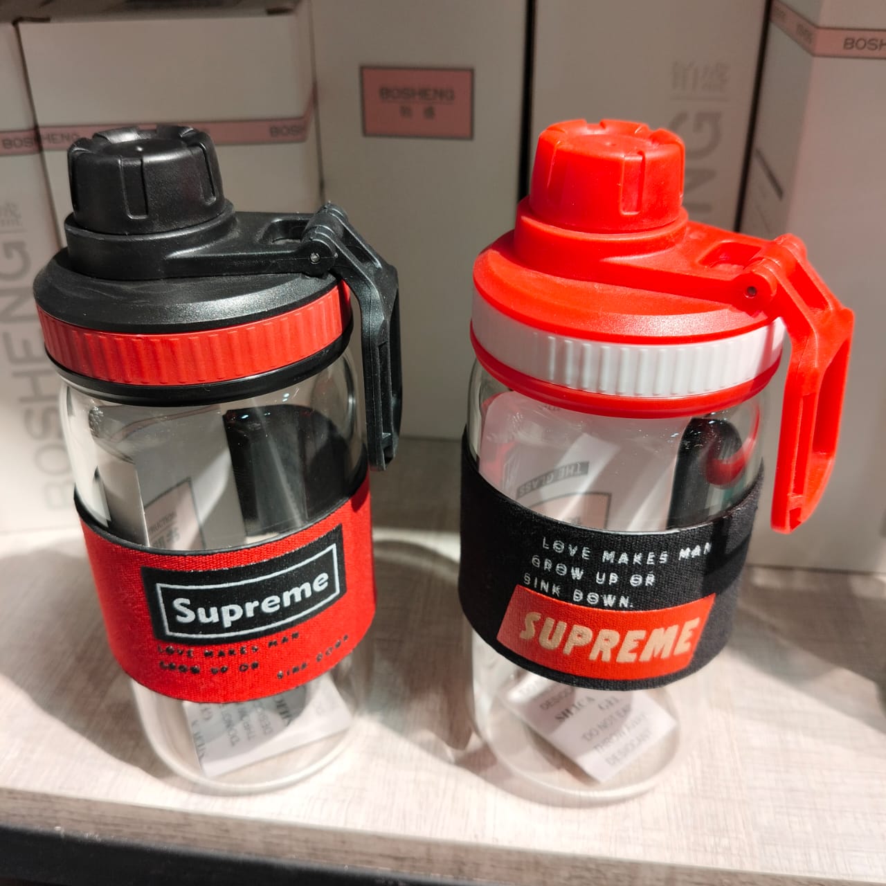 Glass Bottle Sipper Style Red 410 ml | Random Color view 5