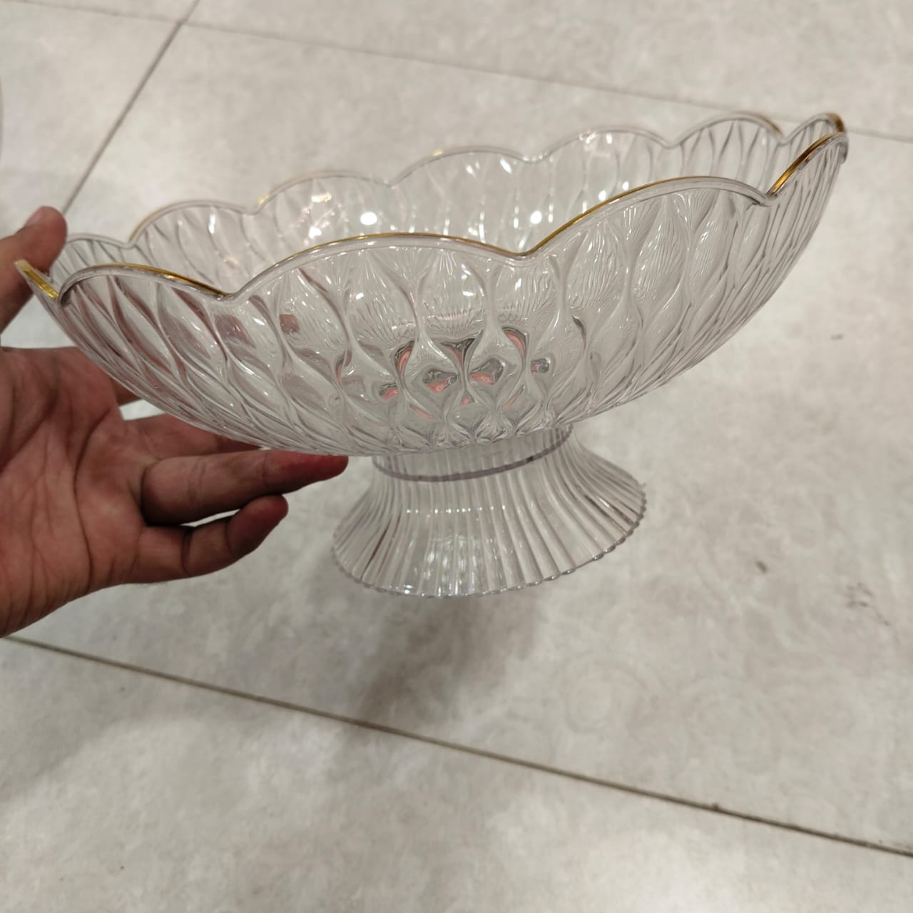 Acrylic Fruit Basket with Detachable Stand view 3