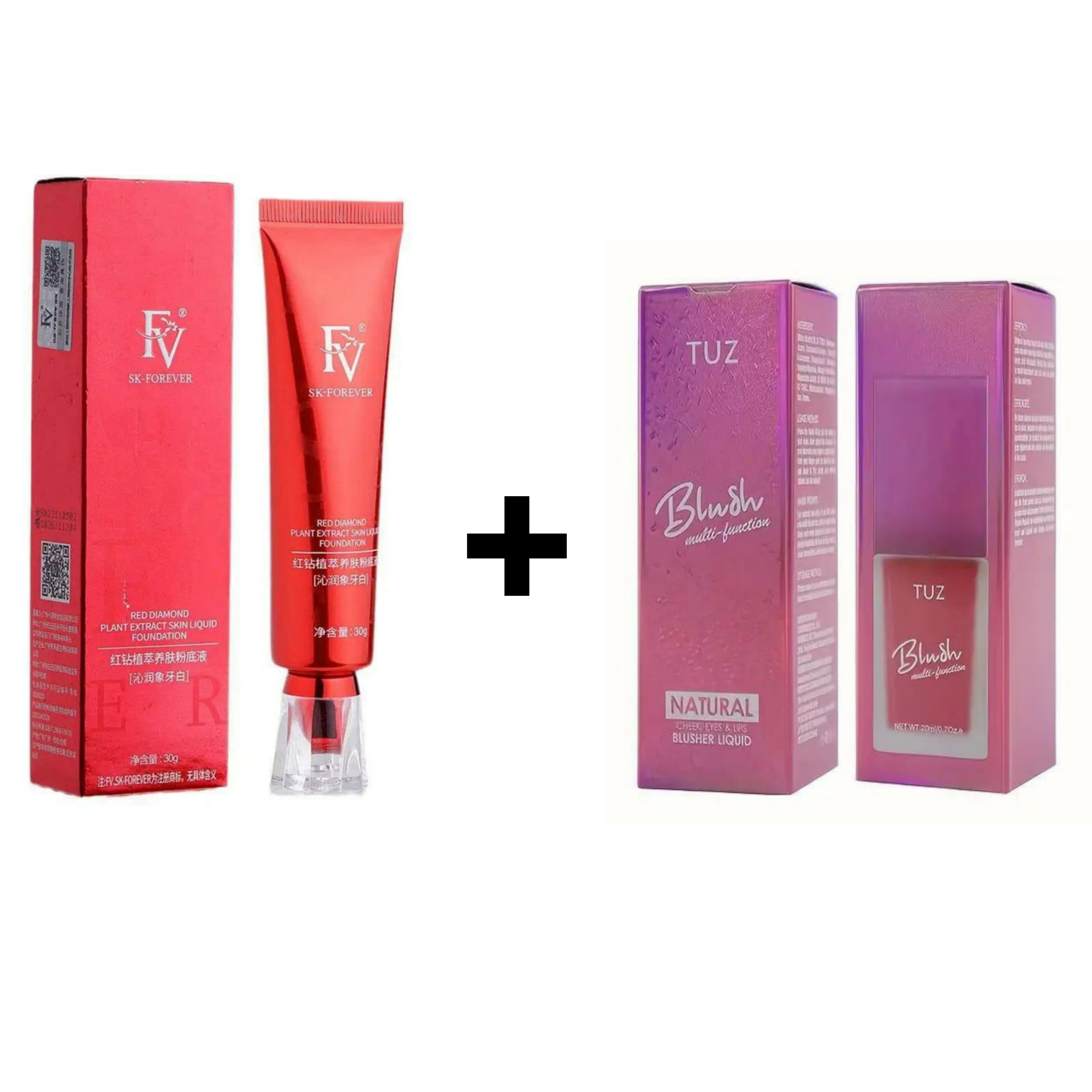 Deal 2-in-1: FV Long-Lasting Waterproof Foundation & TUZ Cushion Liquid Blush view 3
